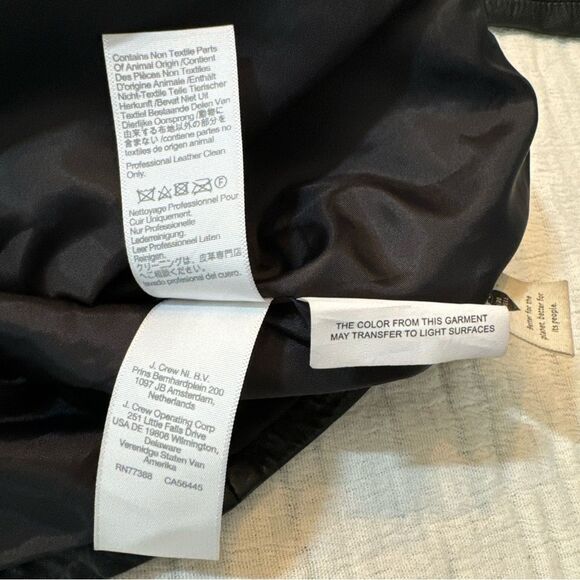 Madewell Black Washed Leather Moto Biker Jacket Women's Size Small  FLAWED*** - Picture 9 of 16